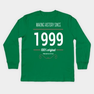 FAther (2) Making History since 1999 Kids Long Sleeve T-Shirt